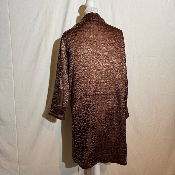 Magic scarf company // brown textured longline blazer jacket size xl-2x - Picture 4 of 8